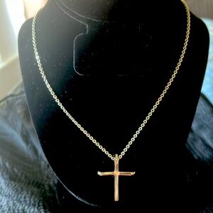 Chisel Stainless steel cross necklace